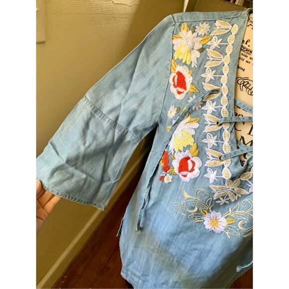 Tribal Jeans Embroidered Tunic NWT - Picture 6 of 8